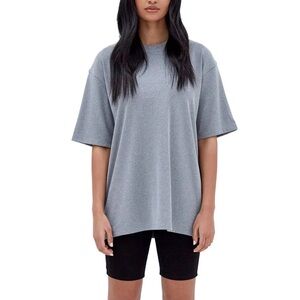 4th & Reckless Cara Oversized Short Sleeve T-Shirt in Grey